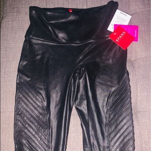 Spanx faux leather MOTO Leggings- Brand NEW